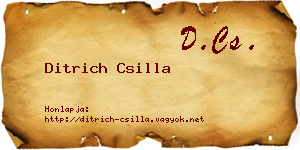 Ditrich Csilla névjegykártya