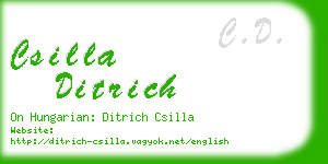 csilla ditrich business card